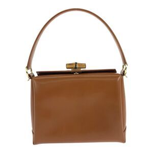 Gucci Vintage Bamboo Leather Handbag